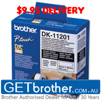 Brother DK-11201 White Label Genuine - 29mm x 90mm - 400 per roll (DK-11201)