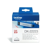 Brother DK-22223 Continuous Paper Label Roll, Black on White, 50mm x 30.48m
