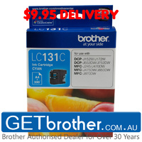 Brother LC-131 Cyan Ink Cart Genuine - up to 300 pages (LC-131C)