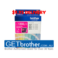 Brother LC-135XL Magenta Ink Cartridge Genuine - up to 1200 pages (LC-135XLM)