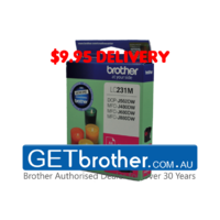 Brother LC-231 Magenta Ink Cartridge Genuine - Up to 260 pages (LC-231MS)