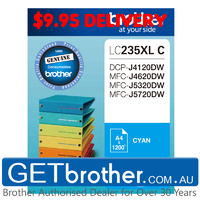 Brother LC-235XL Cyan Ink Cartridge Genuine - 1,200 pages (LC-235XLC)