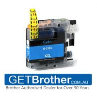 Brother LC-23EC Cyan Ink Cartridge Genuine - Up to 1,200 Pages (LC-23EC)
