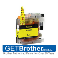 Brother LC-23EY Yellow Ink Cartridge Genuine - Up to 1,200 Pages (LC-23EY)