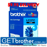 Brother LC-37C Cyan Ink Cartridge Genuine - 300 pages (LC-37C)