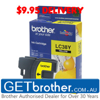 Brother LC-38Y Yellow Ink Cartridge Genuine - 260 pages (LC-38Y)