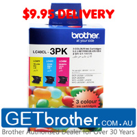 Brother LC-40CL3PK Cyan, Magenta & Yellow Colour Pack Genuine - 300 pages each (LC-40CL3PK)
