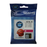 Brother LC-431XLM Genuine Magenta High Yield Ink Cartridge - Up to 500 Pages