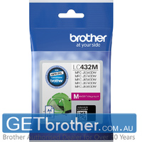 Brother LC-432M Magenta Ink Cartridge Genuine - 550 Pages (LC-432M)