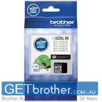 Brother LC-432XLBK Black Ink Cartridge Genuine - 3,000 Pages (LC-432XLBK)