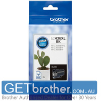 Brother LC-436XLBK Black Ink Cartridge Genuine - 6,000 Pages (LC-436XLBK)