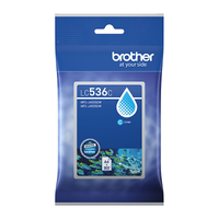 Brother LC-536C Genuine Cyan Ink Cartridge - Up to 900 Pages