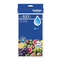 Brother LC-537C Genuine Cyan Ultra High Yield Ink Cartridge - Up to 10,000 Pages