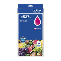 Brother LC-537M Genuine Magenta Ultra High Yield Ink Cartridge - Up to 10,000 Pages