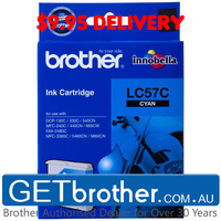Brother LC-57C Cyan Ink Cartridge Genuine - up to 400 pages (LC-57C)