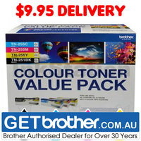 Brother N8AE00003 TN-25x Colour Value 4 Pack Genuine - up to 2,200 pages (N8AE00003)