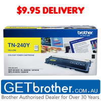 Brother TN-240 Yellow Toner Cartridge Genuine - 1,400 pages (TN-240Y)