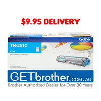 Brother TN-251 Cyan Toner Cartridge Genuine - 1,400 pages (TN-251C)