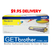 Brother TN-251 Yellow Toner Cartridge Genuine - 1,400 pages (TN-251Y)
