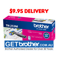 Brother TN-253M Magenta Toner Cartridge Genuine - 1,300 pages (TN-253M)