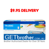 Brother TN-255 Cyan Toner Cartridge Genuine - 2,200 pages (TN-255C)