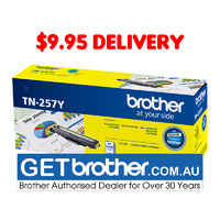 Brother TN-257Y Yellow High Yield Toner Cartridge Genuine - 2,300 pages (TN-257Y)