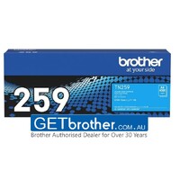Brother TN-259C Cyan Toner Cartridge Genuine - (TN-259C) 4,000 Pages