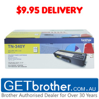 Brother TN-340 Yellow Toner Cartridge Genuine - 1,500 pgs (TN-340Y)