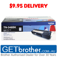 Brother TN-348 Black Toner Cartridge Genuine - 6,000 pgs (TN-348BK)