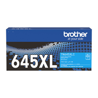 Brother TN-645XLC Genuine Cyan High Yield Toner Cartridge - Up to 4,500 Pages