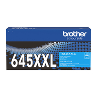 Brother TN-645XXLC Genuine Cyan Super High Yield Toner Cartridge - Up to 6,500 Pages
