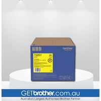 Brother TN-851Y Yellow Toner Cartridge Genuine - 6,500 Pages (TN-851BY)