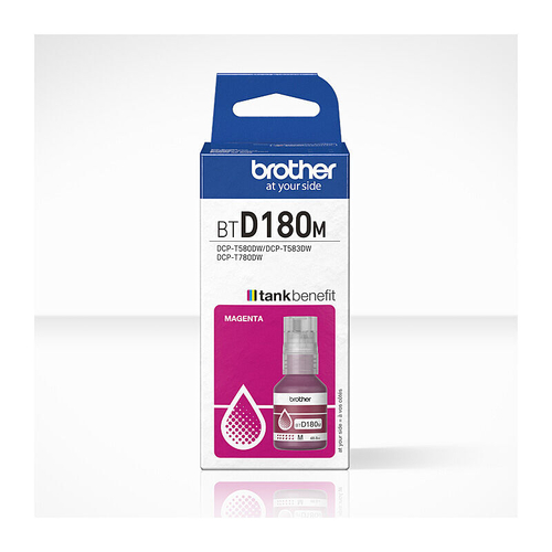 Brother BTD180M Genuine Magenta Ink Bottle - Up to 5,000 Pages