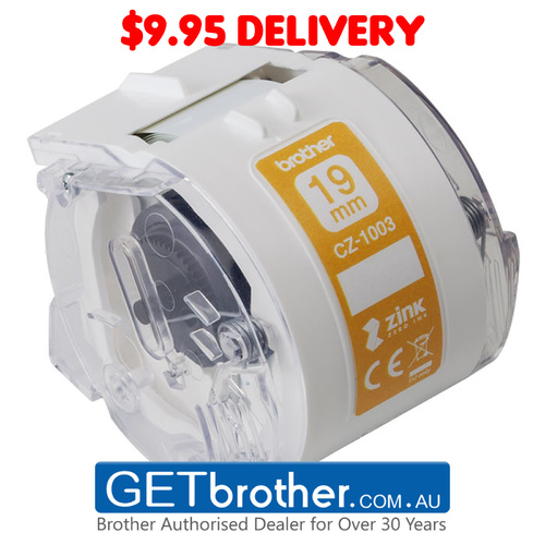Brother CZ-1003 White Label Roll - 19mm x 5m (CZ-1003)