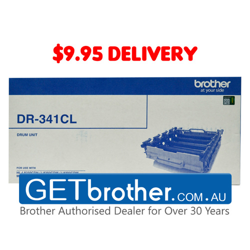 Brother DR-341CL Drum Unit Genuine - 25,000 pages to suit HL-L8250CDN,  HL-L8350CDW, MFC-L8600CDW, MFC-L8850CDW (DR-341CL)