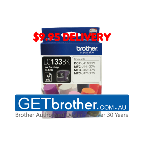 Brother LC-133 Black Ink Cartridge Genuine - up to 600 pages (LC-133BK)
