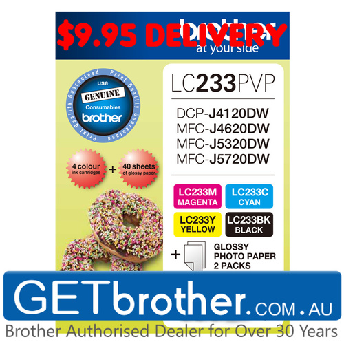 Brother LC-233 Photo Value Pack Genuine (LC-233PVP)