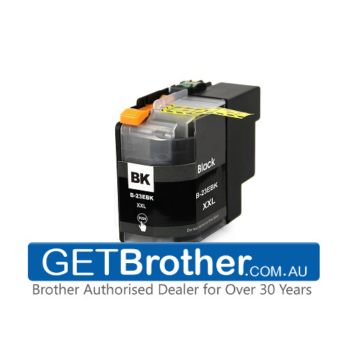 Brother LC-23EBK Black Ink Cartridge Genuine - Up to 2,400 Pages (LC-23EBK)