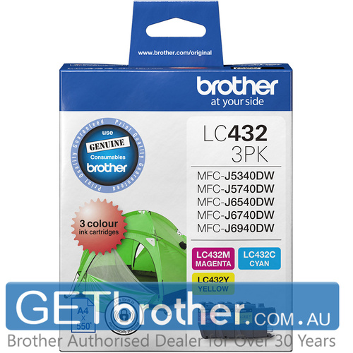 Brother LC-4323PKS CMY Colour Pack Genuine - 550 Pages (LC-4323PKS)