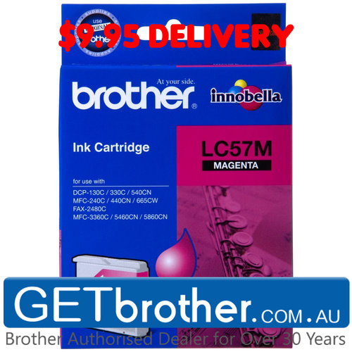 Brother LC-57M Magenta Ink Cartridge Genuine - up to 400 pages (LC-57M)