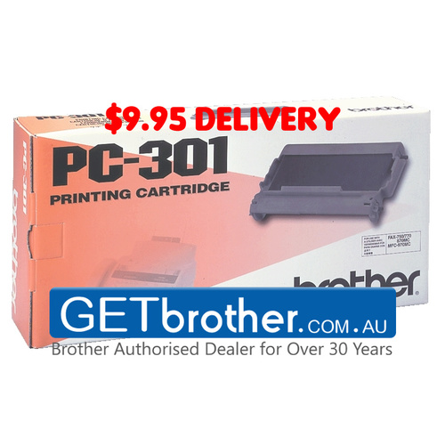 Brother PC-301 Print Cartridge + 1 roll (PC-301)