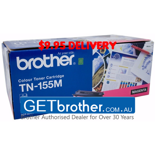 Brother TN-155M Magenta Toner Cartridge Genuine - 4,000 pages (TN-155M)