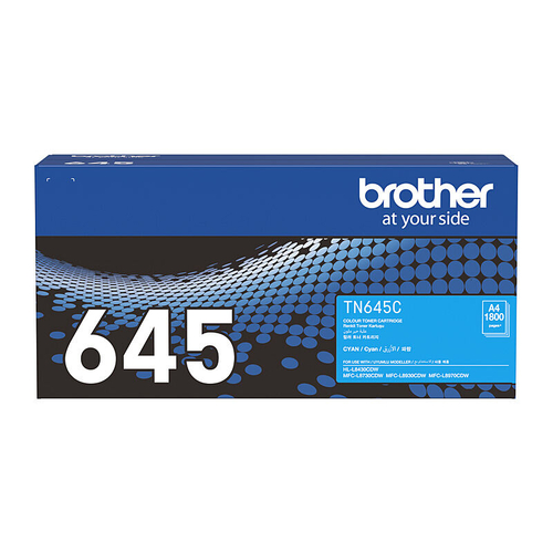 Brother TN-645C Genuine Cyan Standard Yield Toner Cartridge - Up to 1,800 Pages
