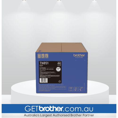 Brother TN-851BK Black Toner Cartridge Genuine - 9,000 Pages (TN-851BK)