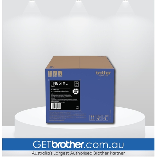 Brother TN-851XLBK Black Toner Cartridge Genuine - 12,000 Pages (TN-851XLBK)