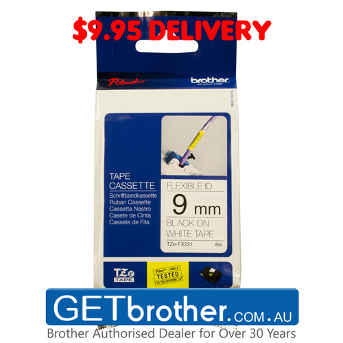 Brother TZe-FX221 Flexible Tape Genuine (TZe-FX221)